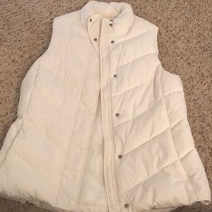 Gap White Puffer Vest - Size M